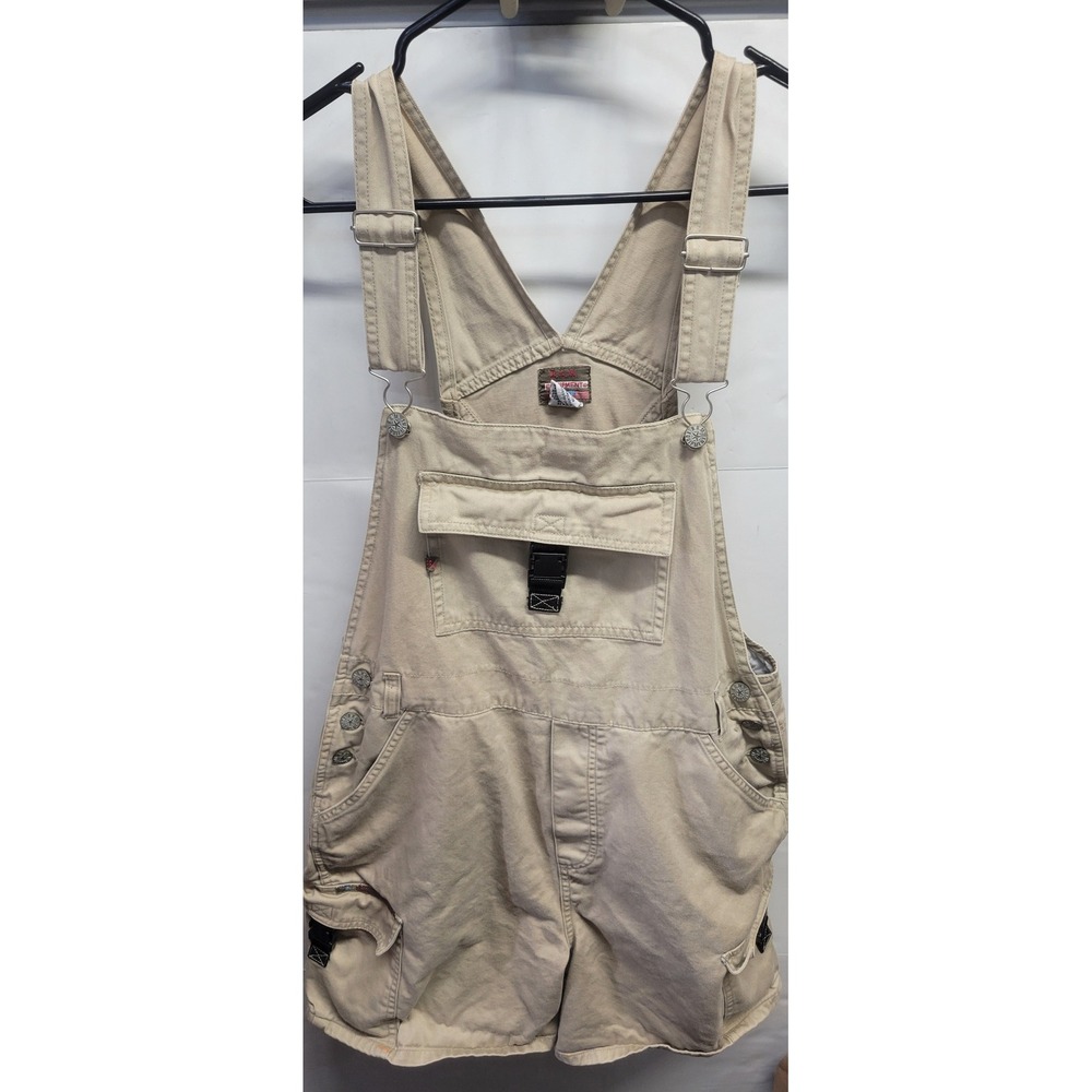 Vintage‎ BUM Equipment Shortalls Women's khaki. Overalls Denim 90s sz M